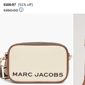 NWT Marc Jacobs Two Tone Crossbody Bag